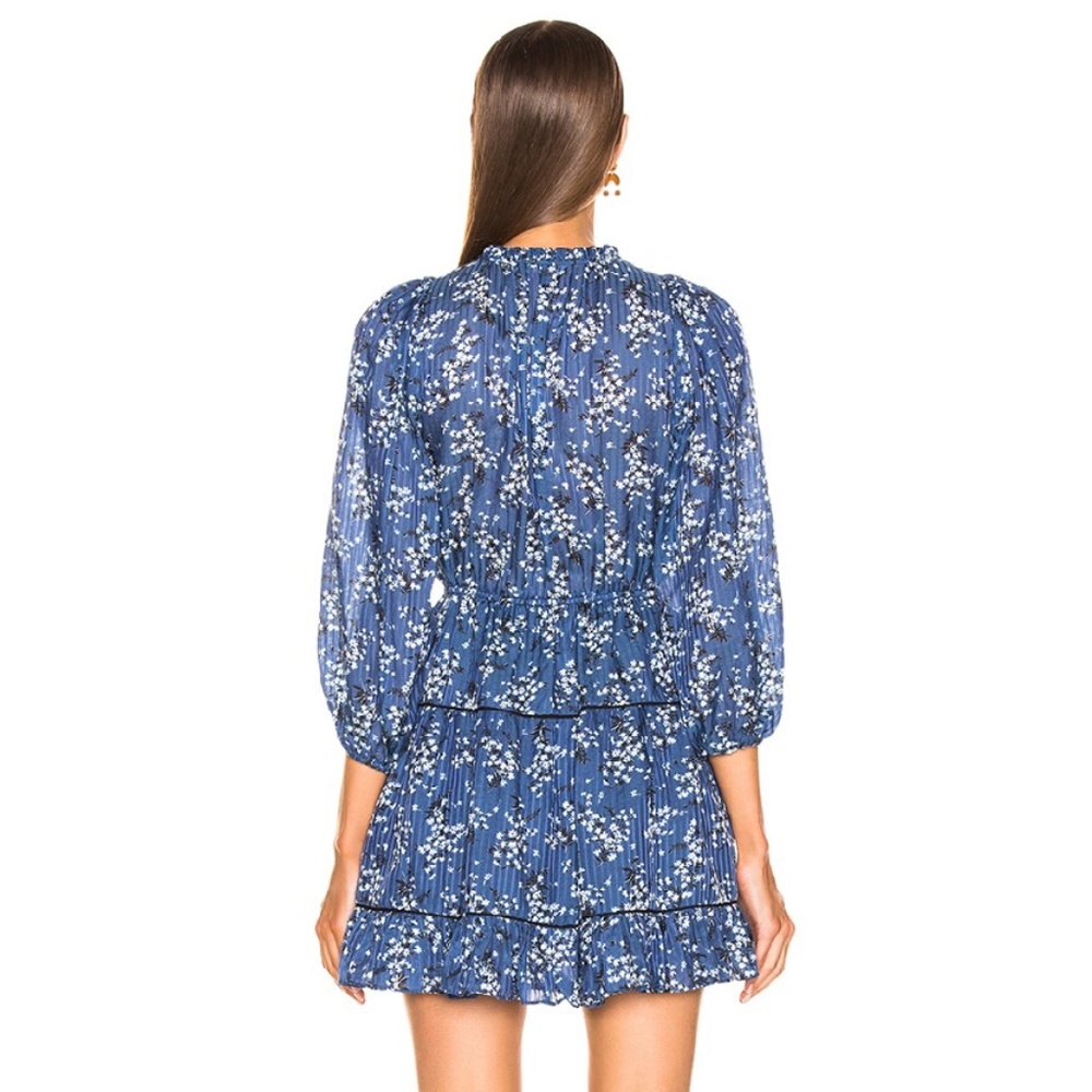 ULLA JOHNSON Brienne Dress Floral Peasant Style Mini Dress Size 8 - Picture 4 of 16